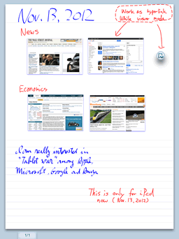 Note Anytime - Adding webpages